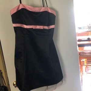Black and pink dress